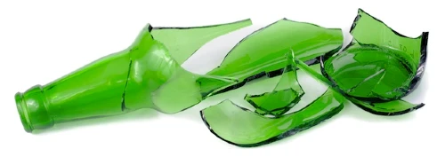 broken beer bottle